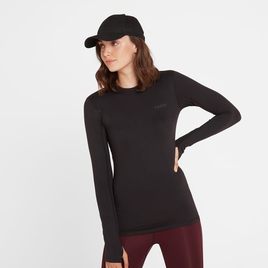 Snowdon Womens Thermal Crewneck Black