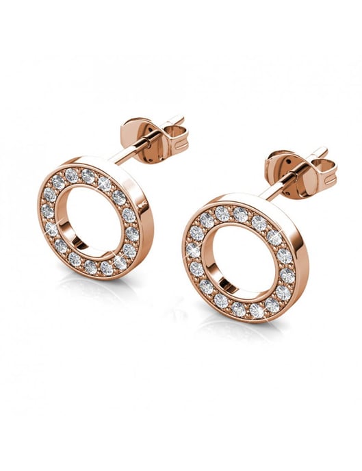 Ophir örhängen - roséguld och kristall - Image 4
