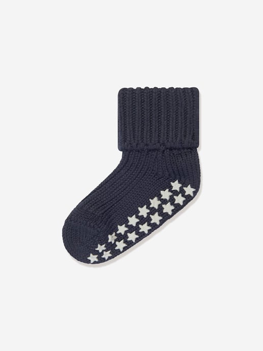 Falke Baby Cotton Catspads House Socks in Navy