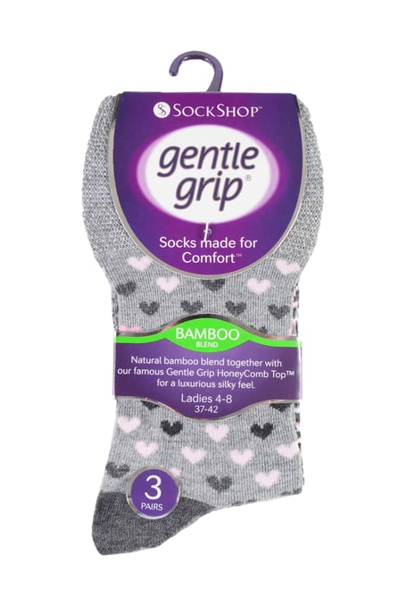 Sock Shop Gentle Grip - 6 par icke elastiska bambustrumpor för damer - SOLRM36 - Image 2