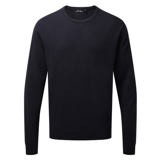Premier Volwassenen Unisex Cotton Rich Crew Neck Sweater (Marine) - Image 1
