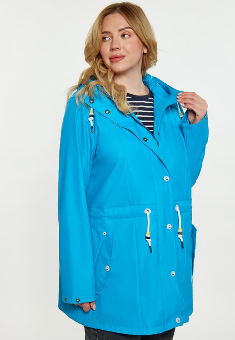 Schmuddelwedda Ronde regenjas Dames Cyaan blauw - Image 3