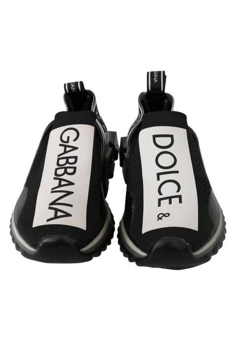 Dolce & Gabbana Herrmodell Svartvit SORRENTO Sport Stretch Sneakers - Image 6
