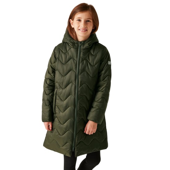 Regatta Childrens/Kids Cambrie Quilted Jacket (Dark Khaki/Black)