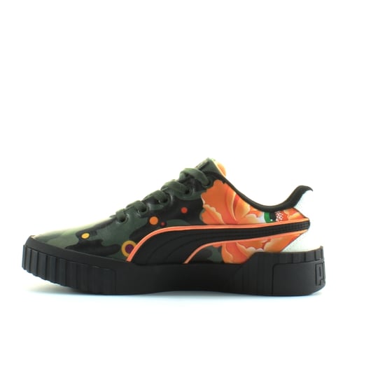 Puma Cali Peonies Camo Sue Tsai Black Low Lace Up Womens Trainers 369388 01