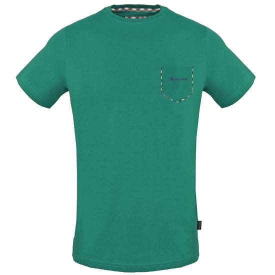 Aquascutum Check Pocket Trim Green T-Shirt