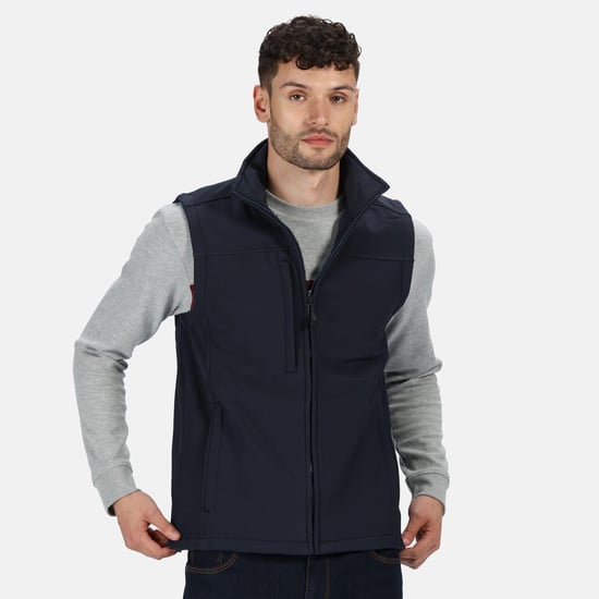 Regatta Mens Flux Softshell Bodywarmer / Sleeveless Jacket Water Repellent And Wind Resistant (Navy /Navy)