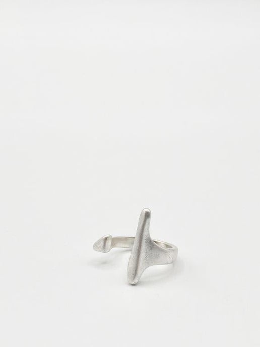 Geometric Shape Ring in Silver