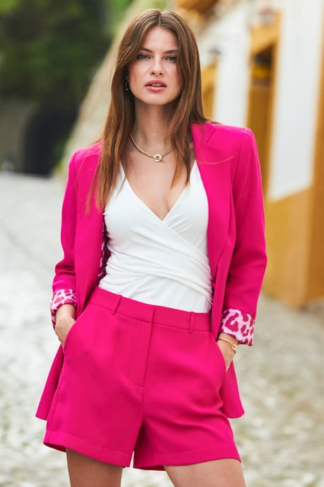 Hot Pink Tailored Shorts