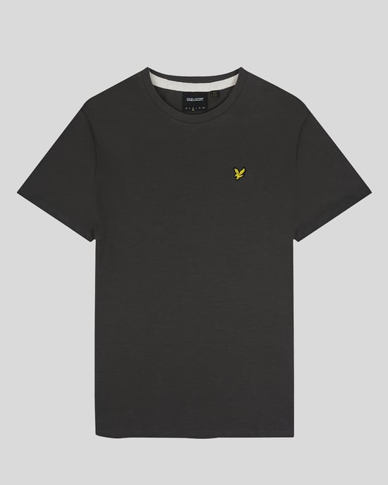 Mens Chunky Slub T-Shirt i mörkgrått - Image 5