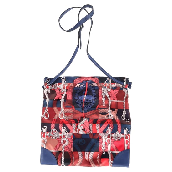 Hermès Printed Silk City Bag in Multicolor Silk and Leather - Image 1