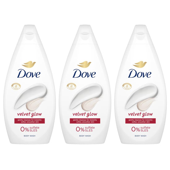 Dove Velvet Glow Body Wash 0% Sulfate SLES for Soft & Smoother Skin 450ml, 3pk