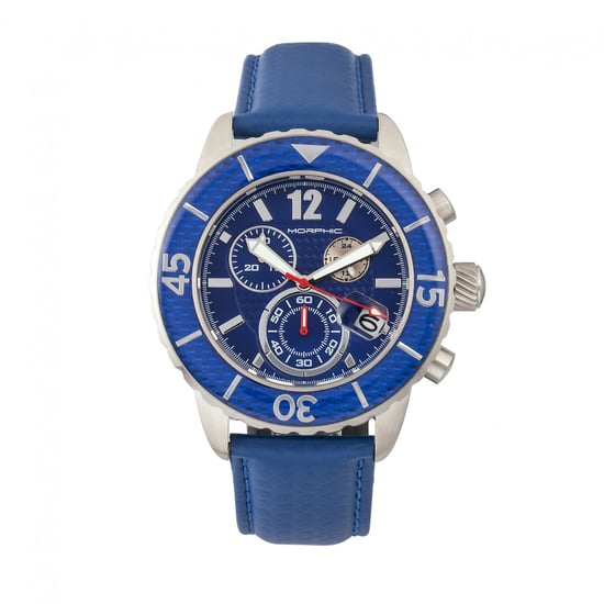 Morphic M51 Series Chronograph Leather-Band Watch w/Date