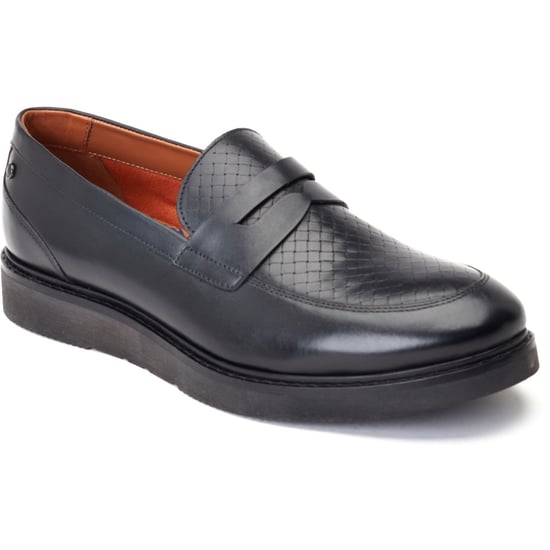Base London Sid Leather Men's Black Loafers - Image 1