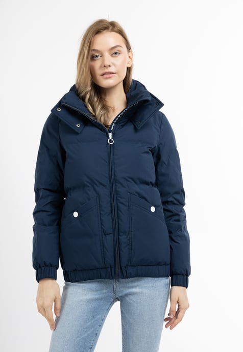 Dreimaster Winterjas met vulling Dames donker marine - Image 2