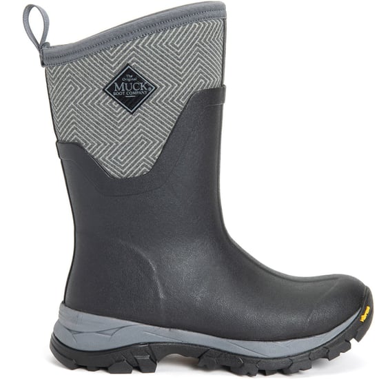 Muck Boots Arctic Ice Mid AGAT Rubber Black/Grey Geometric Wellington Boots - Image 5