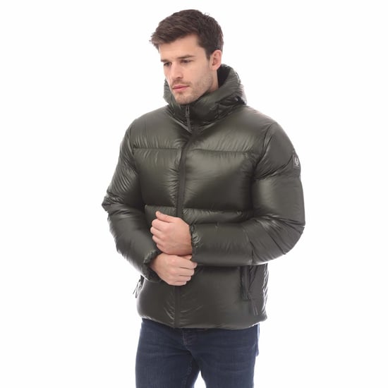 Men's Belstaff Down Filled Ripstop Resolve Jacket in Green