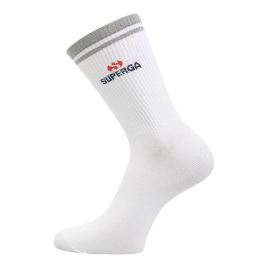 Superga Unisex Adult Ribbed Knitted Socks (Pack of 3) (White) - Image 2
