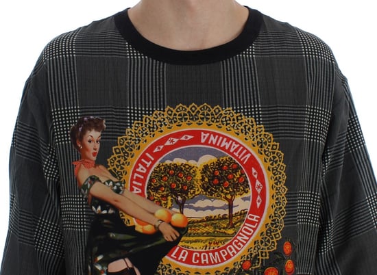 Dolce & Gabbana Men's Crewneck SANGUINELLA ITALIA Print Silk T-shirt