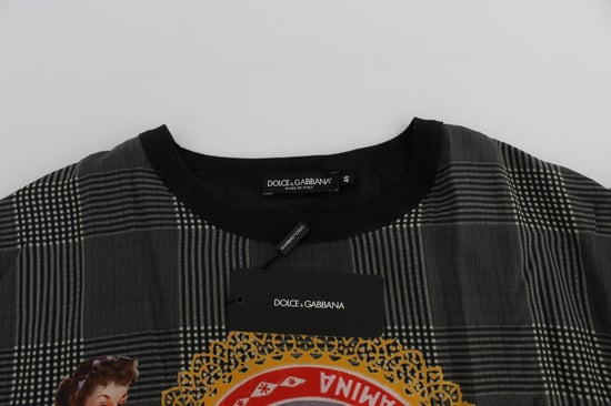 Dolce & Gabbana Men's Crewneck SANGUINELLA ITALIA Print Silk T-shirt