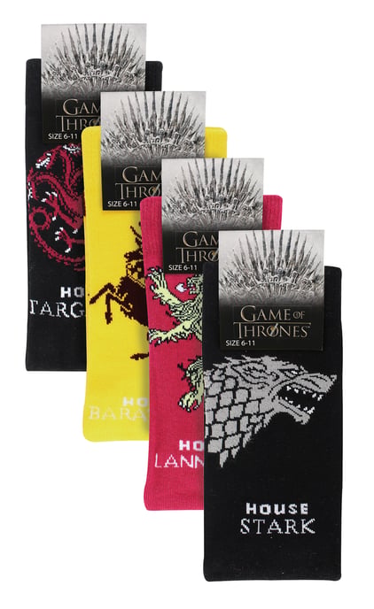 4 Pairs Mens Game of Thrones Socks | House of Dragon GOT Novelty Socks - Assorted - Image 2