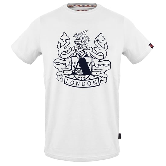 Aquascutum Large Shield Aldis Logo White T-Shirt - Image 1
