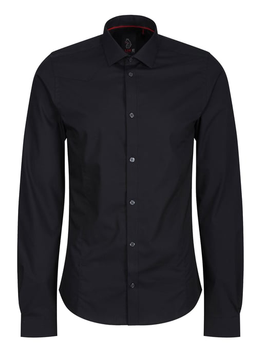 Luke 1977 Men's The Butchers Pencil Slim Fit Smart Shirt in Black