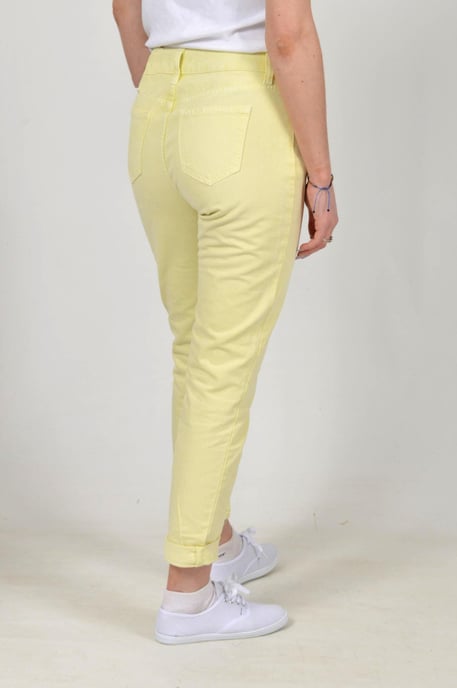 Girlfriend Cropped Roll Hem Jeans