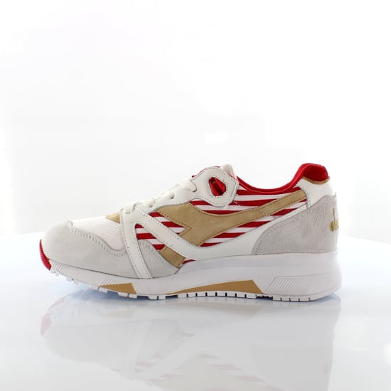 Diadora Repubbliche Marinare N9000 MII Mens White/Red Trainers - Image 3