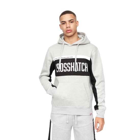 Crosshatch Mens Silomane Hoodie (Grey Marl) - Image 1