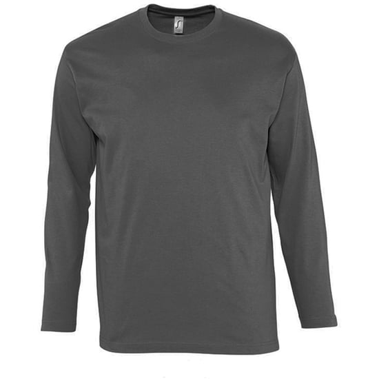 SOLS Heren Monarch T-Shirt met lange mouwen (Donkergrijs) - Image 1