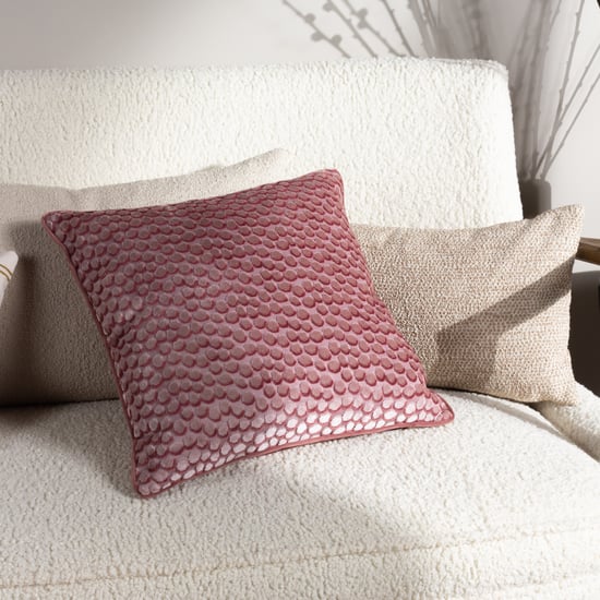 Höem Lanzo Cut Velvet Piped Polyester Filled Cushion
