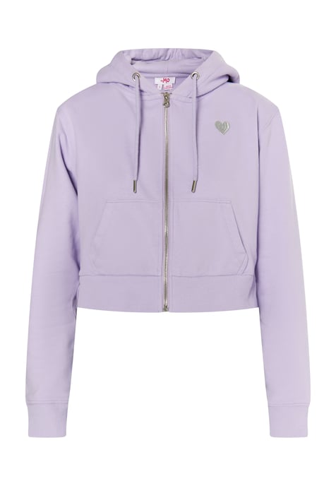 Mymo Bijgesneden hoodie met rits Dames violet - Image 1