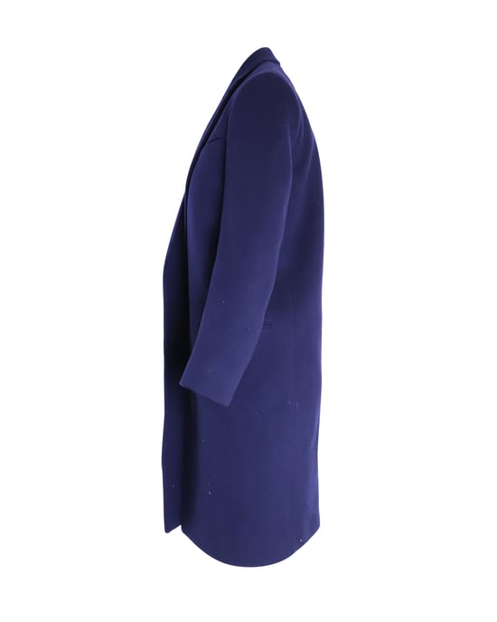 Celine Open-Front Coat in Blue Wool - Image 2
