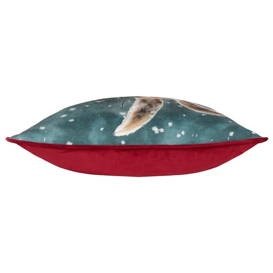 Evans Lichfield Christmas Hare Piped Cushion