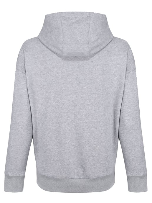 Luke 1977 Womens Jumping Workout Oversized Hoodie in Light Grey
