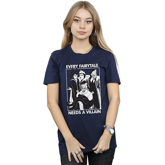 Disney Womens/Ladies Every Fairy Tale Needs A Villain Cotton Boyfriend T-Shirt (Navy Blue) - Image 2