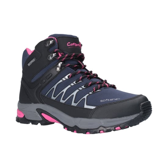 Cotswold Abbeydale Mid Dames Wandelschoenen Van Rubber In Marineblauw/Zwart/Fuchsia - Image 1