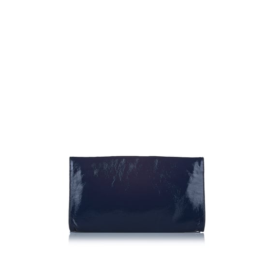 Vintage Gucci Soho Disco Patent Leather Clutch Bag Blue - Image 3