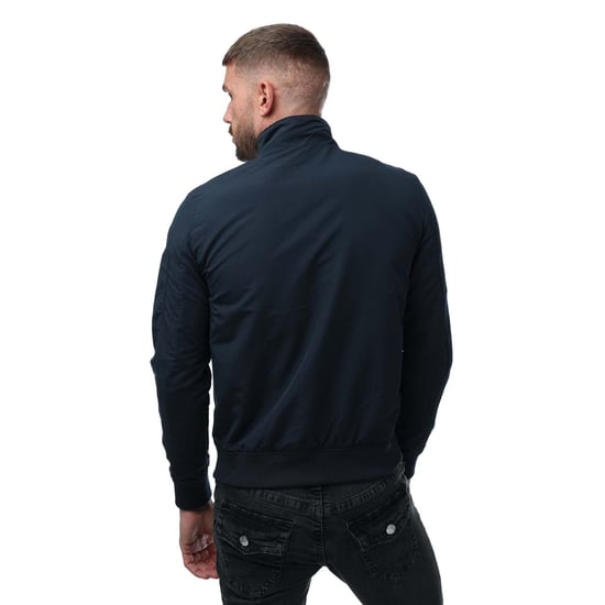 Men's Jack and Jones Mash Harrington Jacket in Navy - Image 2