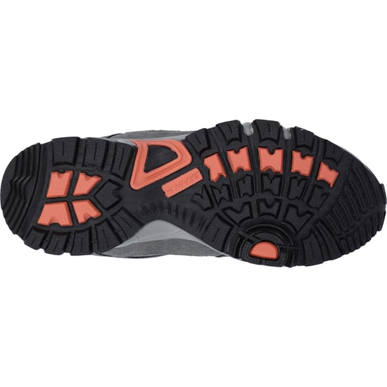 Hi-Tec Auckland Lite Leren Wandelschoenen Voor Dames In Staal/Koraal/Cool Grijs - Image 4