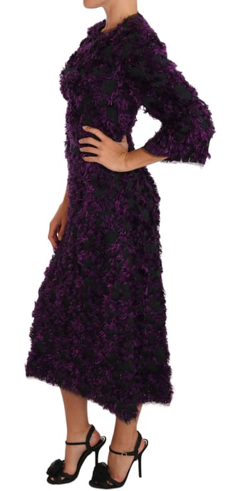 Dolce & Gabbana Lila Fransen Midi Klänning - Image 2