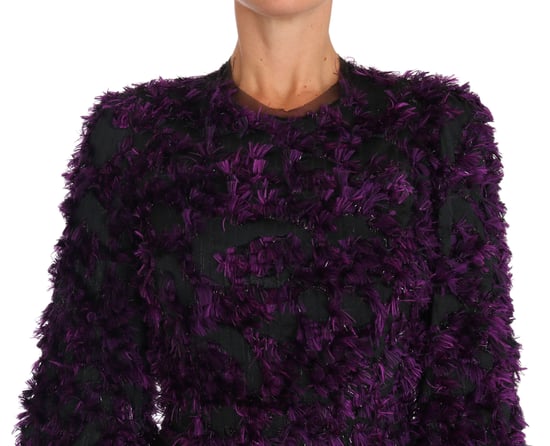 Dolce & Gabbana Lila Fransen Midi Klänning - Image 4