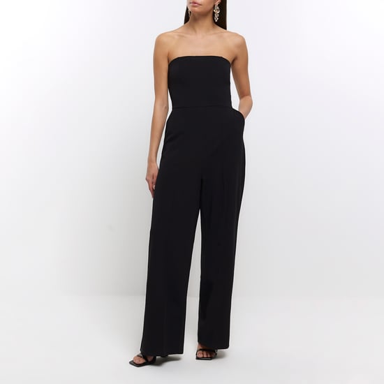 River Island Womens Jumpsuit Black Corset Bandeau