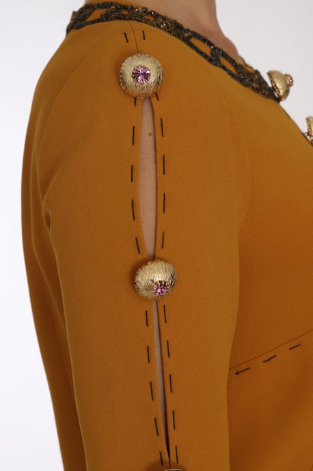 Dolce & Gabbana Brun Mini Kristallbeströdd Klänning - Image 3