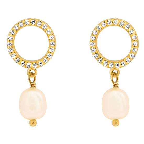 Orphelia 'Spa' Women's 925 Sterling Silver Drop Earrings - Gold ZO-7575/G