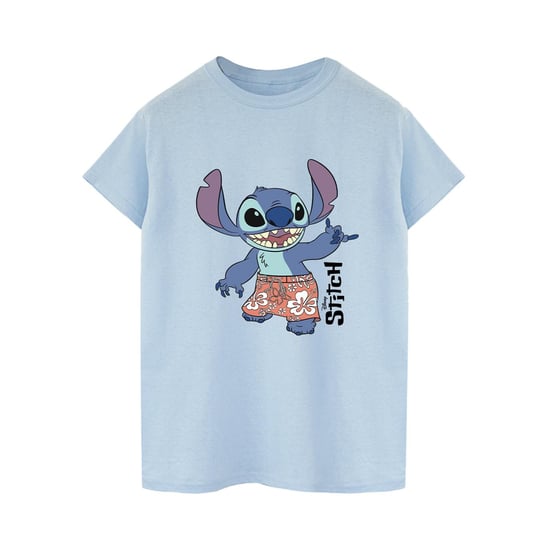 Disney Mens Lilo & Stitch Bermuda Shorts T-Shirt (Baby Blue)