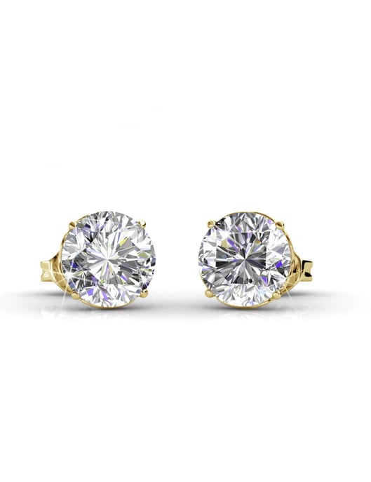 Kristine Earrings - Gold and Crystal - Image 1