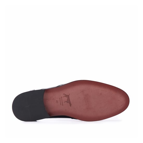 Men's Leather Blucher Shoes in Black