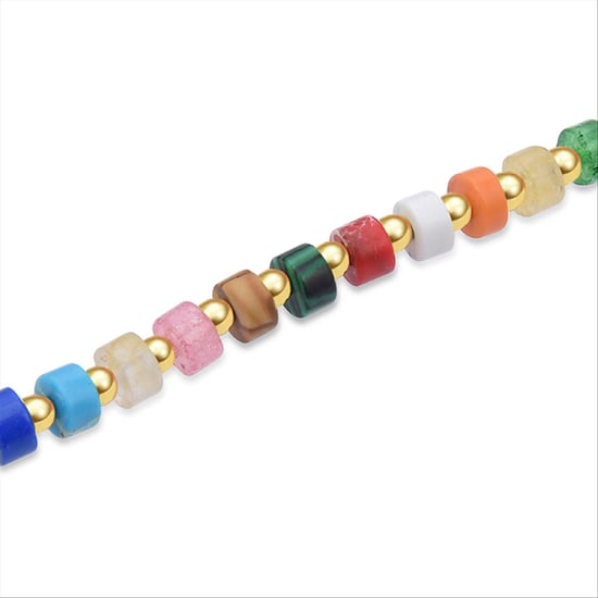 Necklace Luxenter Ihun made of 925 sterling silver and Multicolour crystal 18K yellow gold plated finish